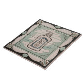 Witte & Mint Blauwe Zonnebrandcrème Lotion Grappig Tegeltje (Zijkant)