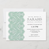 Witte & Mint filigraan kant Vrijgezellenfeest Uitn Kaart (Voorkant)