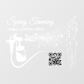 Witte mobiele spray tanning body paint qr code raamsticker (Vel)