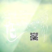 Witte mobiele spray tanning body paint qr code raamsticker (Vel 3)