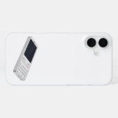 Witte mobiele telefoon iPhone hoesje (Achterkant horizontaal)