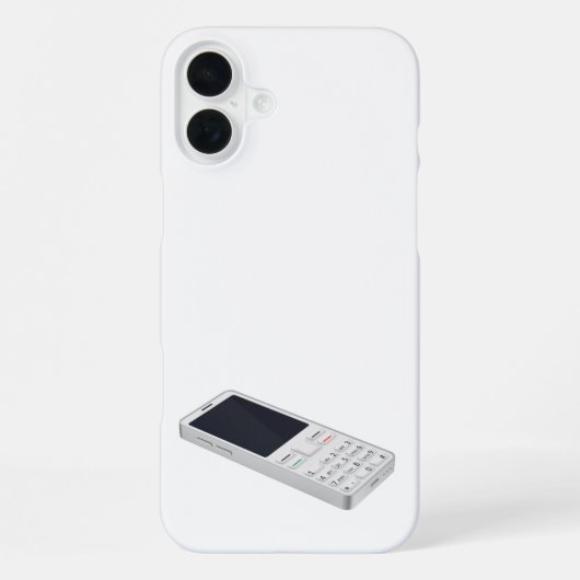 Witte mobiele telefoon iPhone hoesje (Achterkant)