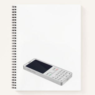 Witte mobiele telefoon notitieboek