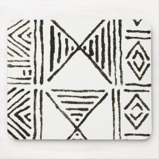 Witte modderdoek Muismat (Voorkant)