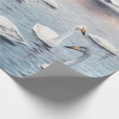 Witte moddervis op een meer. Waterverf schilderen Cadeaupapier (Hoek)