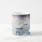 Witte moddervis op een meer. Waterverf schilderen Koffiemok (Center)