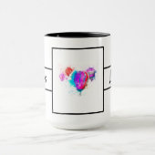 Witte moderne bazin ballon ringer 15oz mok (Midden)