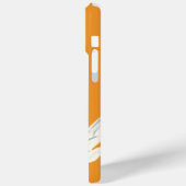 Witte Moderne Bloem Personaliseer Naam Case-Mate iPhone Case (Achterkant / Links)