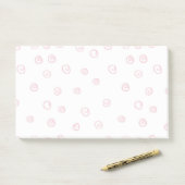 Witte moderne Blush Doodle wervelingen Post-it® Notes (Op bureau)