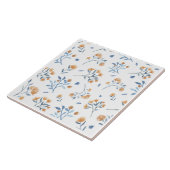 Witte Moderne Boerderij Wildflower Keramische Tege Tegeltje (Zijkant)