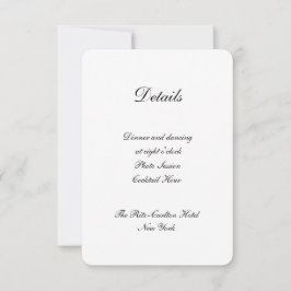 Witte moderne bruiloft uitnodiging - Elegant