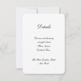 Witte moderne bruiloft uitnodiging - Elegant