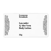 Witte Moderne Cosmetica Flessenetiket Etiket (Voorkant)