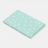witte moderne doedelen zwaaien turquoise wreater post-it® notes (Schuin)