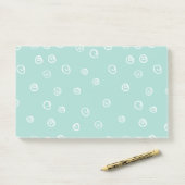 witte moderne doedelen zwaaien turquoise wreater post-it® notes (Op bureau)