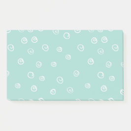 witte moderne doedelen zwaaien turquoise wreater post-it® notes