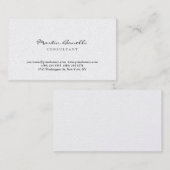 Witte moderne eenvoudige elegante professionele vl visitekaartje (Voorkant / Achterkant)