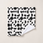 Witte Moderne Elegante Geometrische Tribal Bad Handdoek (Wasdoekje)