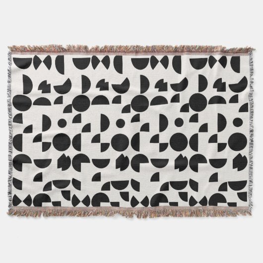 Witte Moderne Elegante Geometrische Tribal Deken (Voorkant)