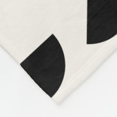 Witte Moderne Elegante Geometrische Tribal Fleece Deken (Hoek)