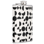 Witte Moderne Elegante Geometrische Tribal Heupfles (Rechts)