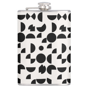 Witte Moderne Elegante Geometrische Tribal Heupfles