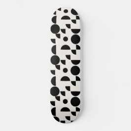 Witte Moderne Elegante Geometrische Tribal Persoonlijk Skateboard