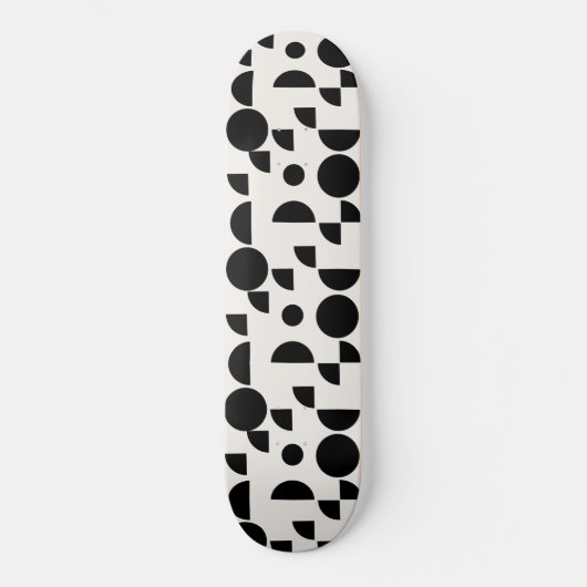 Witte Moderne Elegante Geometrische Tribal Persoonlijk Skateboard (Voorkant)