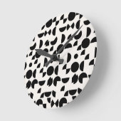 Witte Moderne Elegante Geometrische Tribal Ronde Klok (Hoek)