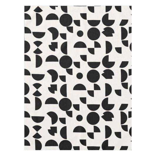 Witte Moderne Elegante Geometrische Tribal Tafelkleed (Voorkant)