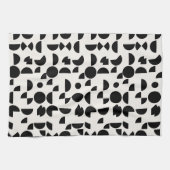 Witte Moderne Elegante Geometrische Tribal Theedoek (Horizontaal)