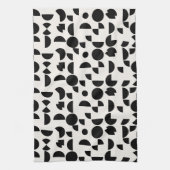 Witte Moderne Elegante Geometrische Tribal Theedoek (Verticaal)