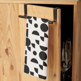 Witte Moderne Elegante Geometrische Tribal Theedoek