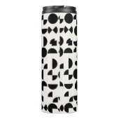 Witte Moderne Elegante Geometrische Tribal Thermosbeker (Achterkant)