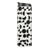 Witte Moderne Elegante Geometrische Tribal Thermosbeker (Geroteerd rechts)