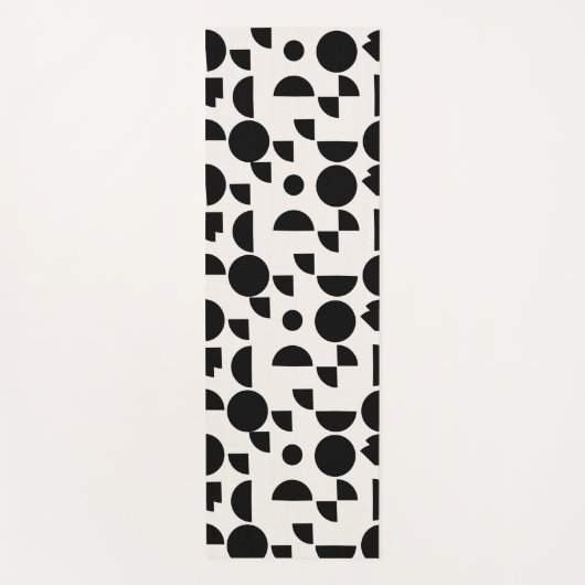 Witte Moderne Elegante Geometrische Tribal Yogamat (Voorkant)