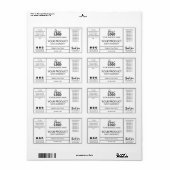 Witte moderne etiketten van bakken en lichaamseige (Full Sheet)