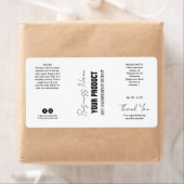 Witte moderne flaconetiketten etiket (Insitu)