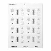 Witte moderne flaconetiketten etiket (Full Sheet)