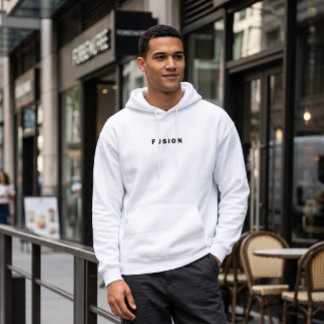 Witte moderne FUSION grafische hoodie | Urban