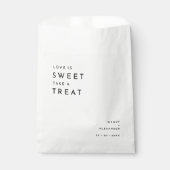Witte moderne gewaagde bruiloft liefde is zoet bedankzakje (Voorkant)