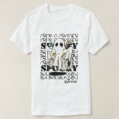 witte moderne Halloween T-shirts (Design voorkant)