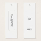 Witte Moderne Hang Labels Mini Visitekaartjes (Voorkant /achterkant)
