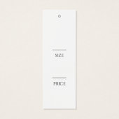 Witte Moderne Hang Labels Mini Visitekaartjes (Achterkant)