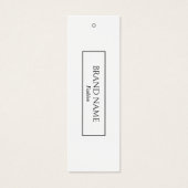 Witte Moderne Hang Labels Mini Visitekaartjes (Voorkant)