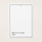 Witte Moderne Hang Labels Visitekaartje (Voorkant)