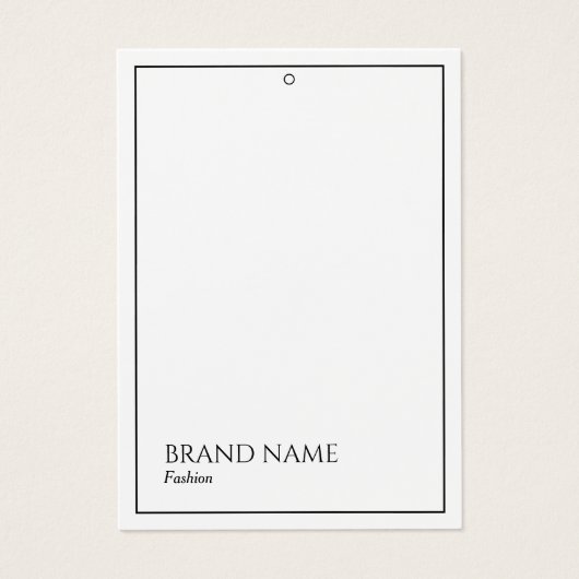 Witte Moderne Hang Labels Visitekaartje (Voorkant)