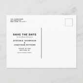 Witte Moderne Klassieke kalligrafie Sparen de Datu Aankondigingskaart (Achterkant)