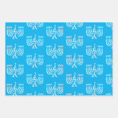 Witte moderne Menorah-papierbladen Inpakpapier Vel (Voorkant)