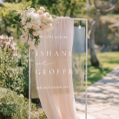 Witte Moderne Minimale Bruiloft Acryl Welkomstbord Acryl Bord